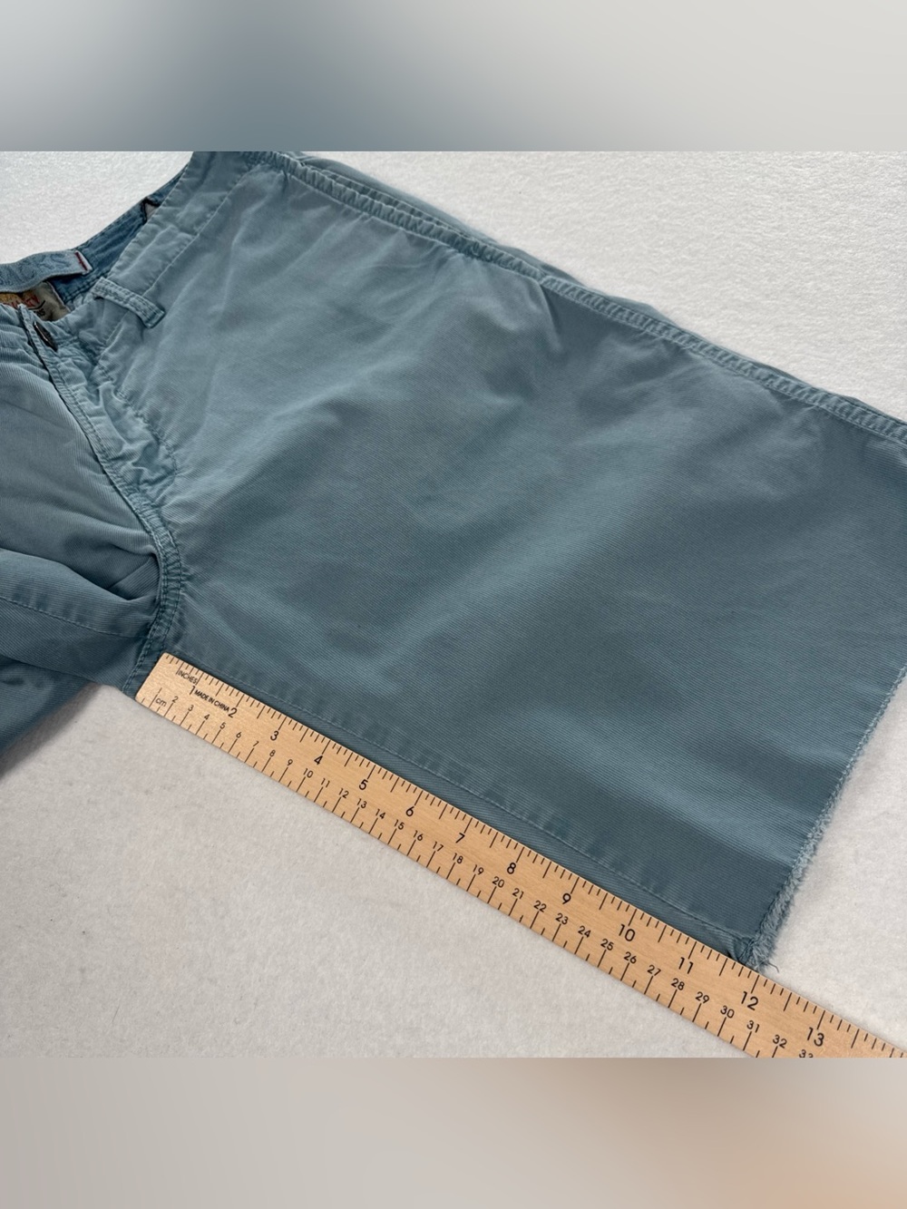 Paperbacks Flat Front Casual Shorts Size 29 Chino Surf Cali Long Raw Hem Bermuda - Picture 5 of 12
